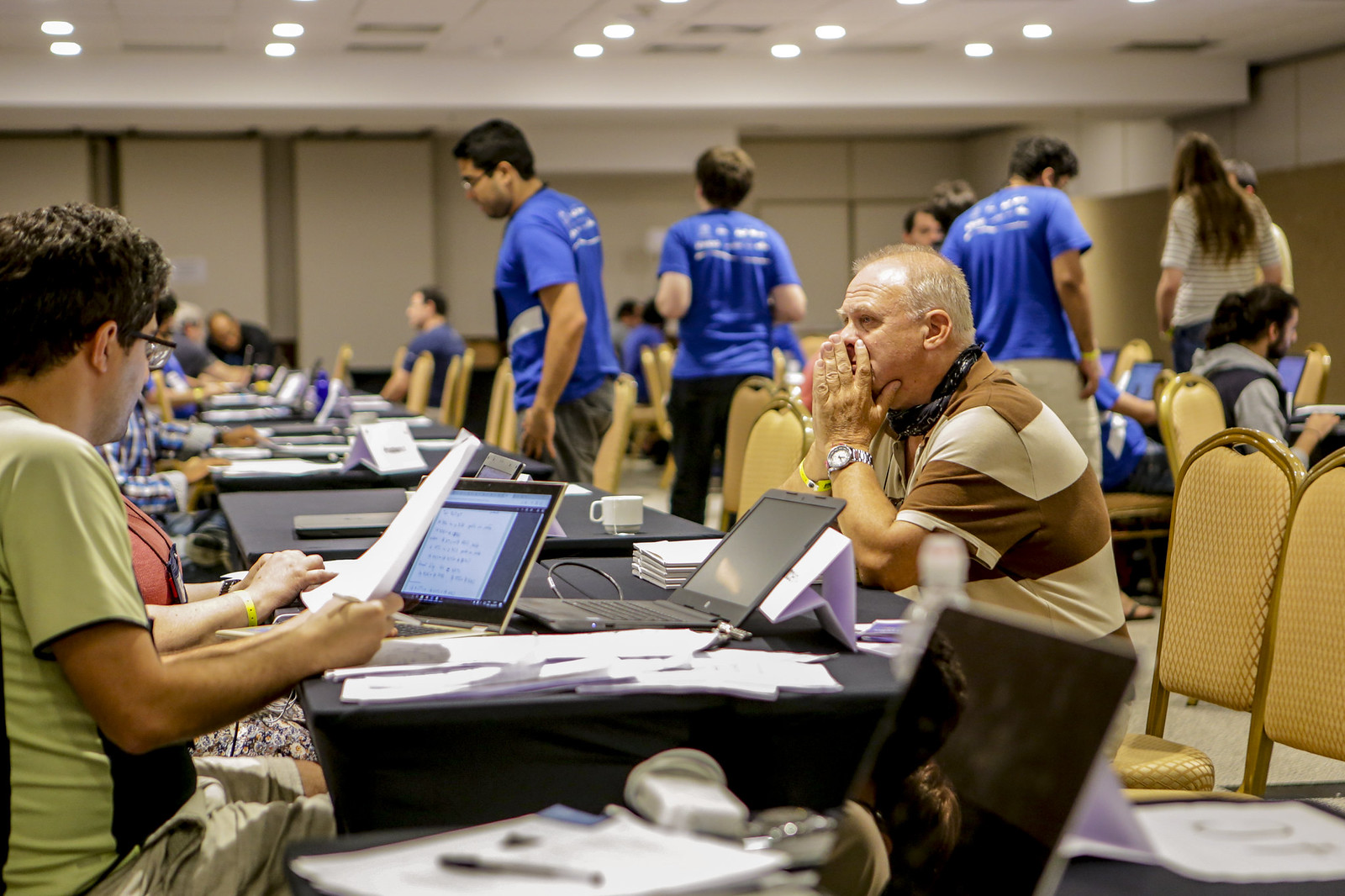 Leaders and coordinators during the coordination process at IMO 2017 in Rio de Janeiro, Brazil